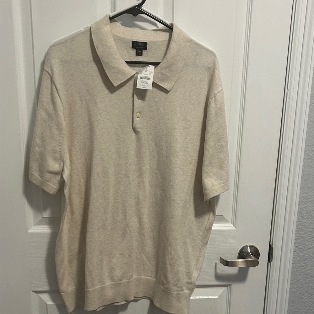 J Crew Beige sweater Polo Shirt